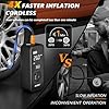 Tire Inflator Portable Air Compressor - 4X Faster Inflation, 150PSI Air Pump for Car Tires with Digital Pressure Gauge/LED Light, 20000mAh Portable Tire Inflator for Car, Moto, Bike, Ball, etc(Black) #1