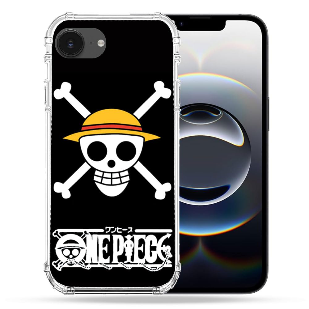 Cokitec Reinforced Case for iPhone 16e Manga One Piece Skull Design
