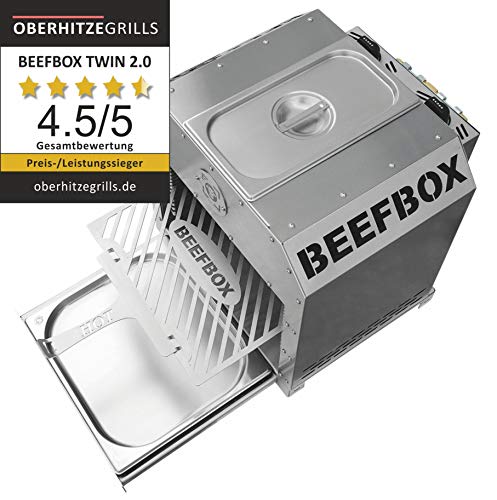 Oberhitzegrill Beefbox TWIN 2.0, XXL 850°C Oberhitze Grill