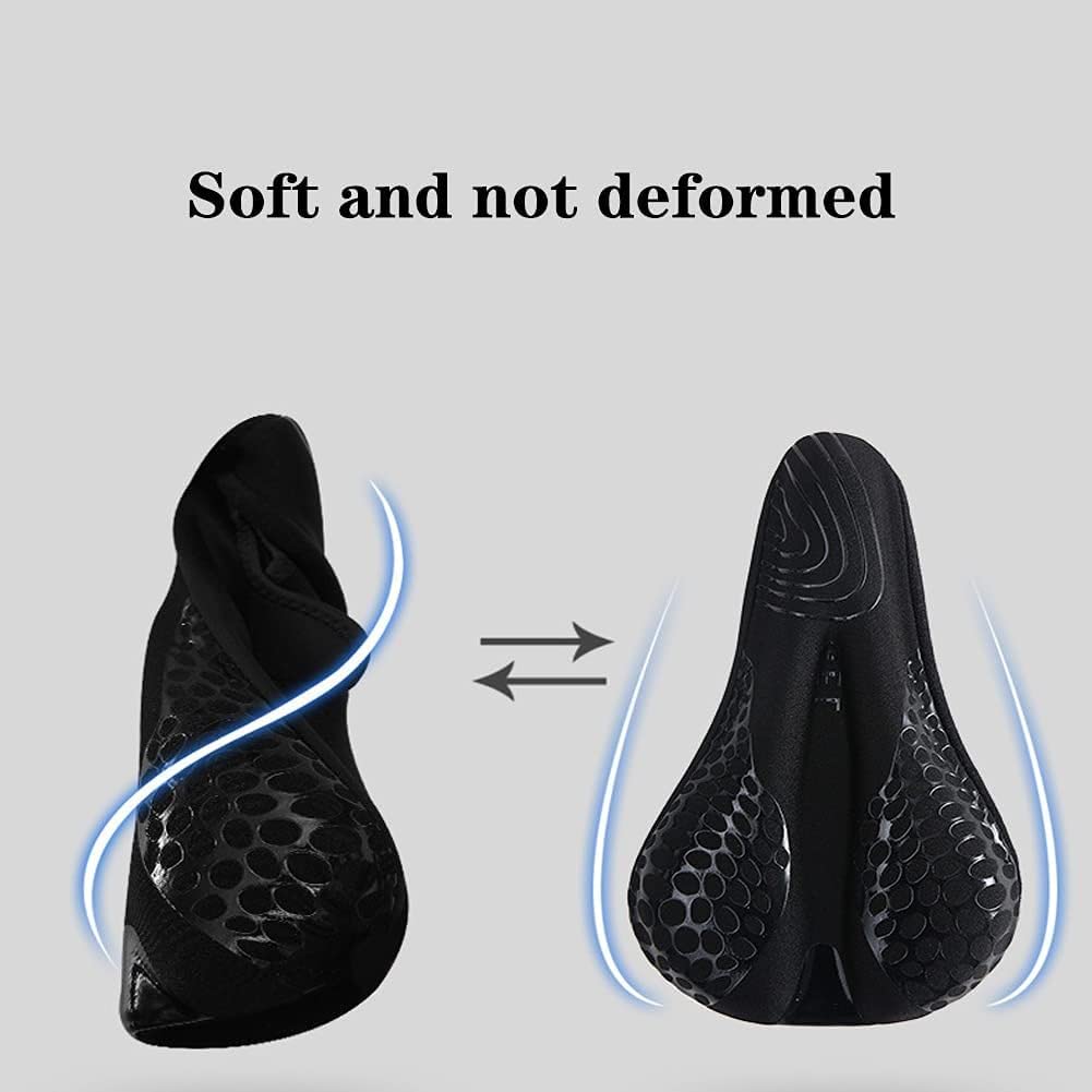 Cuscino del sedile della bici, Extra Soft Copertura del sedile del cuscino della bici con la copertura resistente all'acqua e alla polvere, copertura del sedile della bici in gel,(11pollici x7pollici)