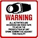 2 Pack Commercial Grade Outdoor / Indoor Security Surveillance CCTV Video Warning Decal - Deterrence, Security, Safety 4