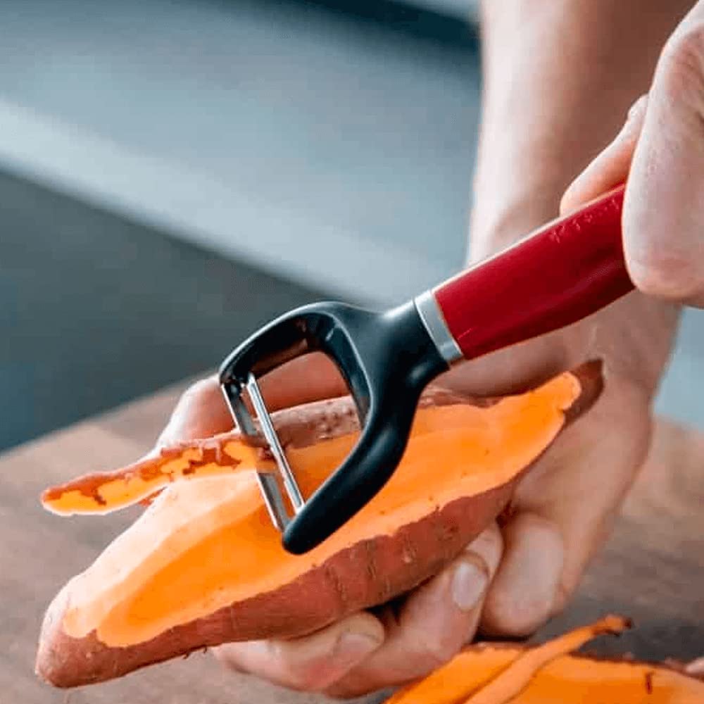 KitchenAid Obieraczka do Warzyw i Owoców, Kształt Litery "Y", Stal Nierdzewna - Kolor Empire Red