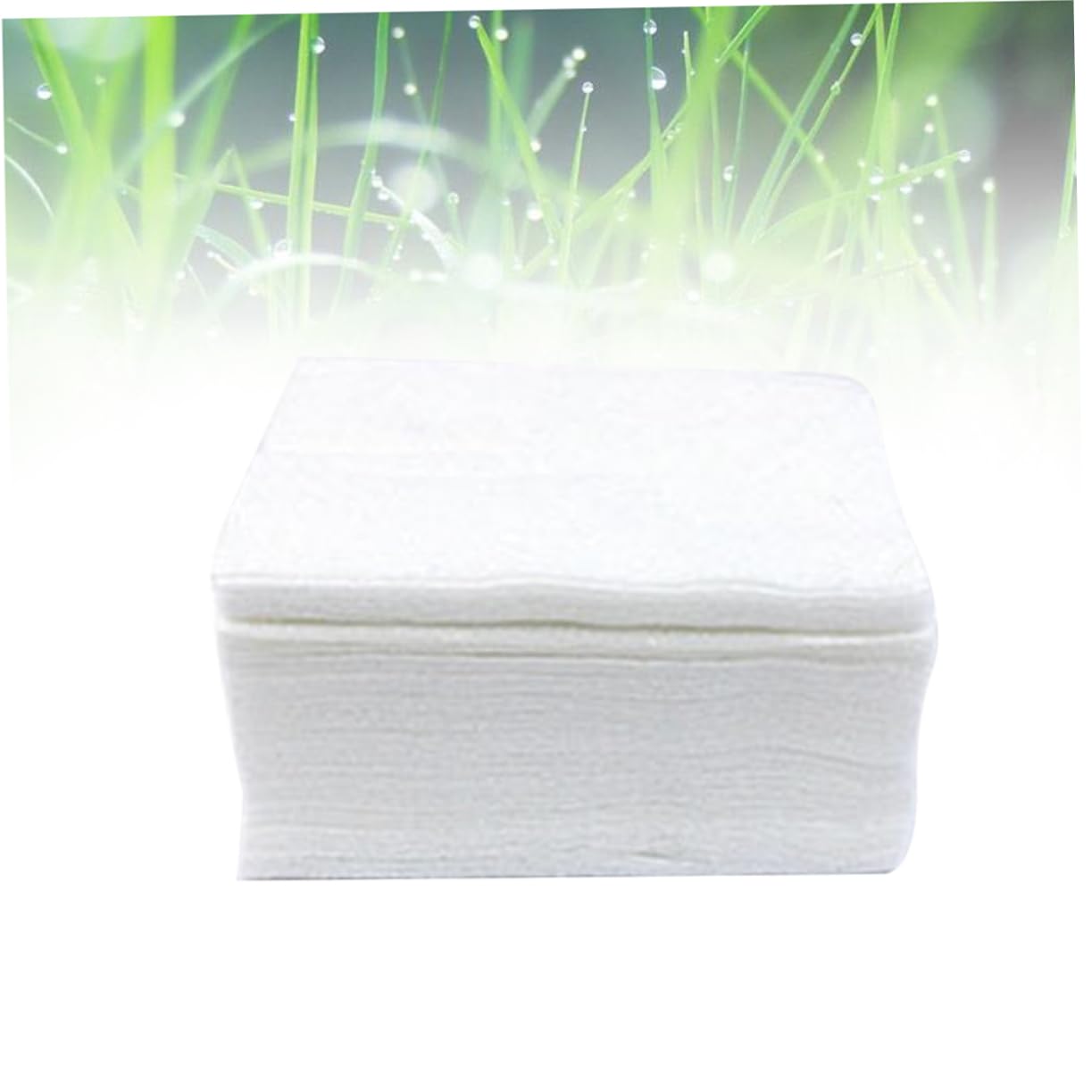 Angoily Cosmetic Cotton Makeup Pads 100pcs Single Layer 6x7cm White Nail Polish Remover Plastic Box Makeup Box