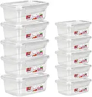 Kit 10 Potes Marmita Fitness Travas Freezer Microondas