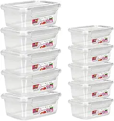 Kit 10 Potes Marmita Fitness Travas Freezer Microondas