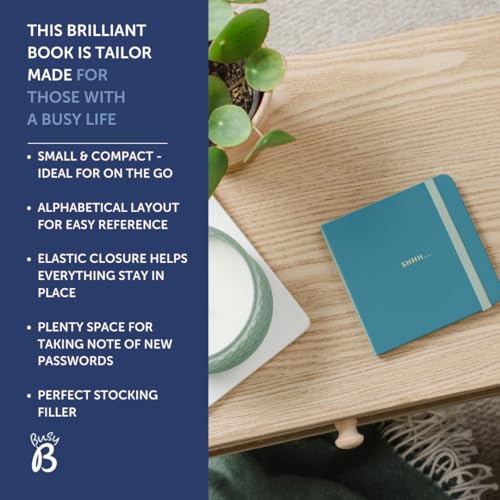 Busy B Password Book, Teal Cover, All your Internet Passwords in One Place, Store a Maximum of 186 Internet Login Details - Image 3