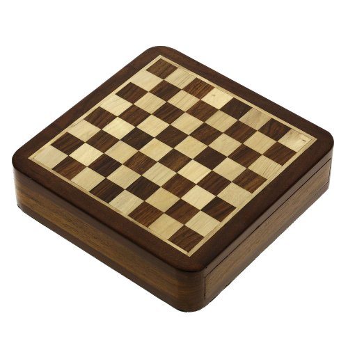 Shalinindia Handcrafted Wooden Chess Set - Wood Travel Games - 5 X 5 Inches - Great Gifts For Kids And Adults #TOP4