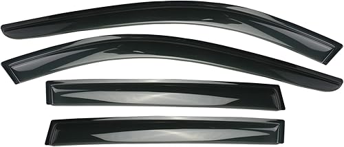 Miniatura 8 de AOKAILI 4 unidades de deflectores de ventana tintados en negro ahumado compatibles con Venza 2009 2010 2011 2012 2013 2014 2015 2016