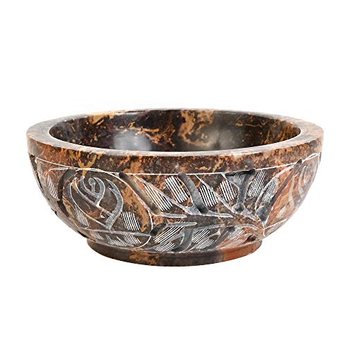 Soapstone Smudge Bowl For Scrying - 5”X 2” - Incense Burner, Wiccan Rituals, Divination #TOP6