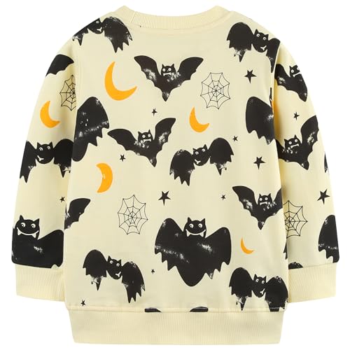 Image of AIWUHE Toddler Cotton Sweatshirt Boys Girls Pullover Long Sleeve Tops 2-6Y