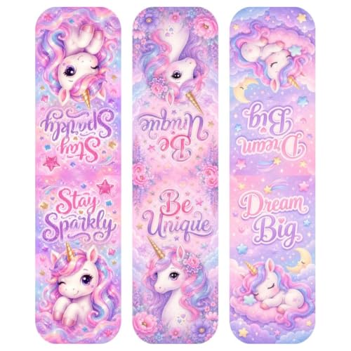 Image of Zesta Magnetic Bookmark | Aesthetic Book Mark for Reading | Cute Anime Bookmarks for Kids, Students | Book Accessories for Novels, Gifts for Readers (Unicorn New, Medium (9X2.5 Cms))
