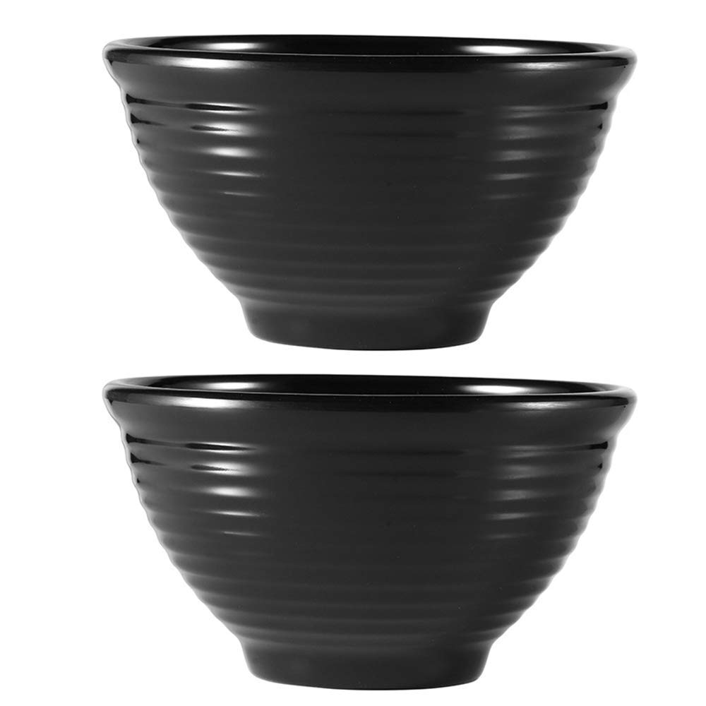 Ciotola per Zuppa Ciotola per Riso Giapponese, 2 Pezzi Ciotola Antiscivolo Creativa in Bianco E Nero, Zuppa di Riso per Dessert Insalata di Pasta Farina D’Avena Senza Stoviglie