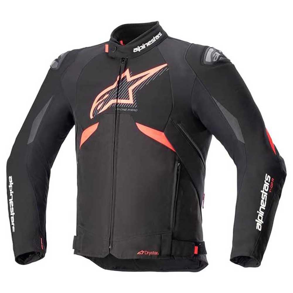 Alpinestars T-GP R V3 Drystar wasserdichte Motorrad Textiljacke, schwarz/rot/weiß, 2XL