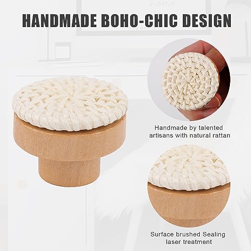NQEUEPN 12pcs Wood Drawer Knobs with 24 Screws - Image 4