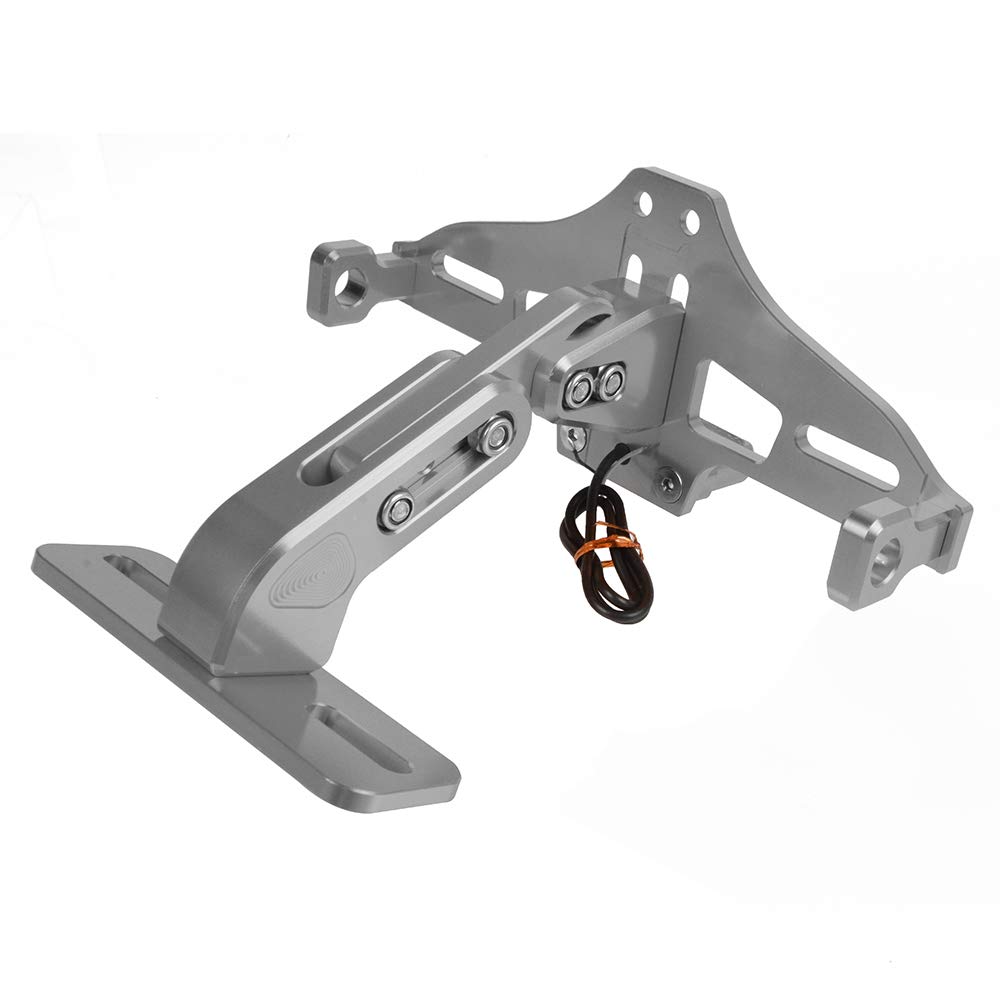 Portamatriculas Soporte de Matrículas Fender Eliminator para Z750 Z800 Z900 Z1000 Z300 Z250 GSXR 600 750 1000 Duke 125 200 250 390 690 S1000RR S1000R S1000XR F650GS F700GS F800GS (Titanio)