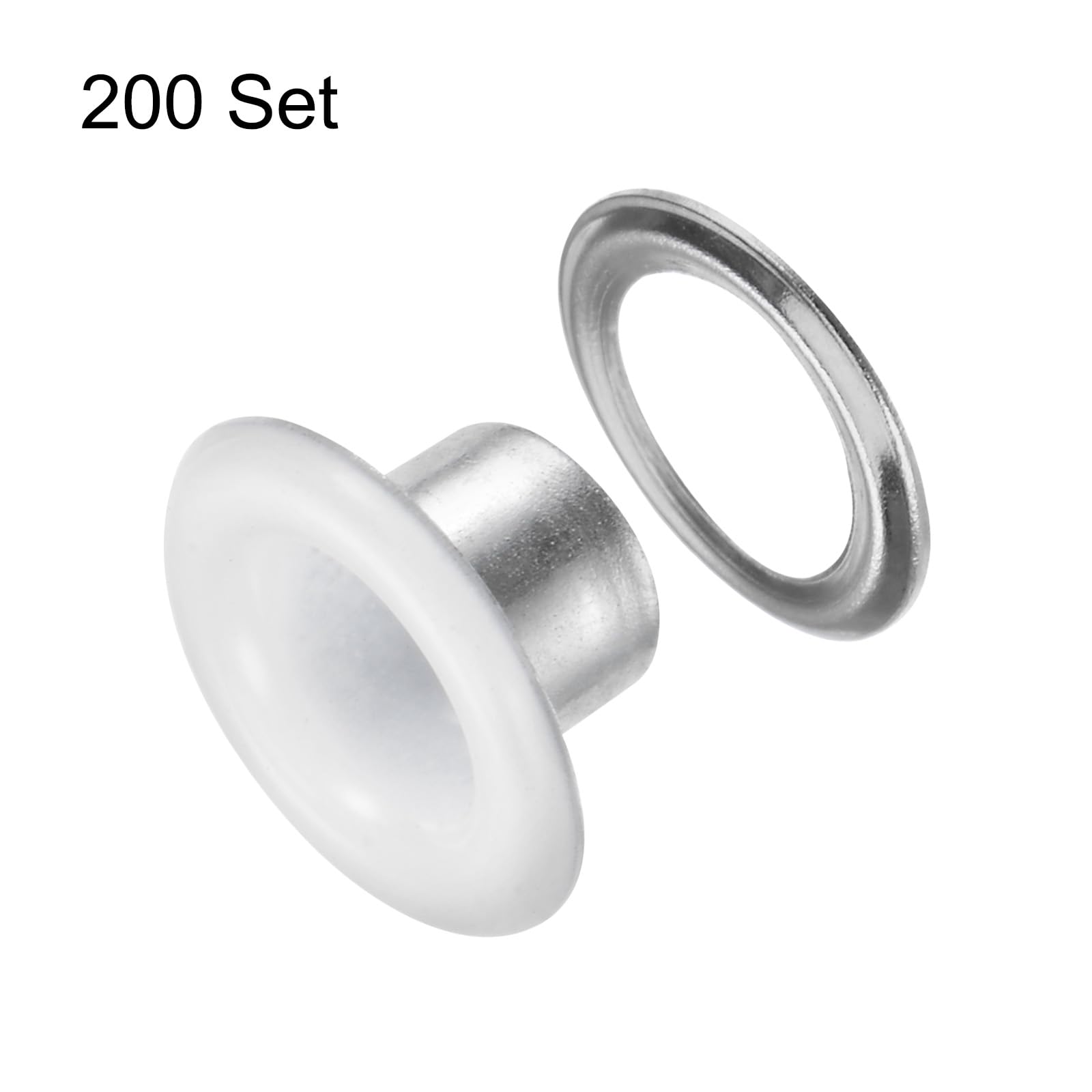 200 Set Occhielli Metallici 5mm - Fori Rondelle Per Fai Da Te Scrapbooking Tono Oro