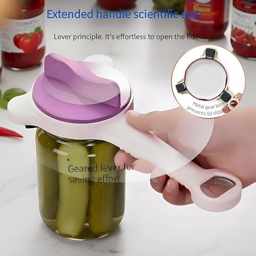 4-in-1 Adjustable Jar Opener – Stainless Steel Lid & Bottle Opener, Heavy Duty Easy Grip for Weak Hands, Fits 1–4 Inch Caps, Kitchen Tool for Seniors & Arthritis (Black) - image 5