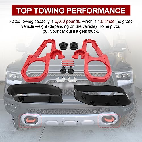 Autobaba 82215268AB Front Car Front Forged Heavy Duty Tow Hooks Compatible thumb #3
