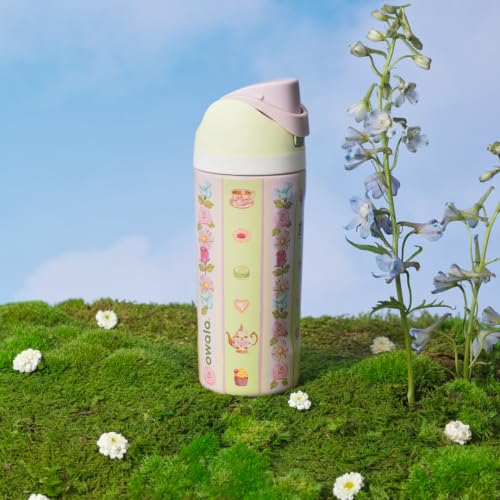 Image of Owala FreeSip Kids Stainless Steel Water Bottle 16 oz Pretty Polite