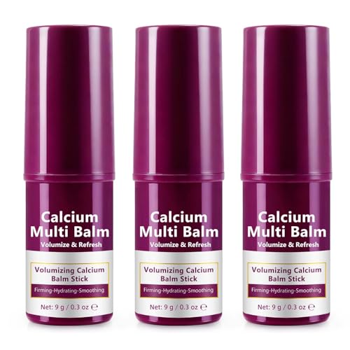 Calcium Enriched Multi Balm Stick, Collagen Moisturizing Stick, Nourishing Calcium Volume Multi-Purpose Balm, Skin Care All In One for Face, Eyes, Neck, Hydrating & Firming For All Skin Type 9g(3)