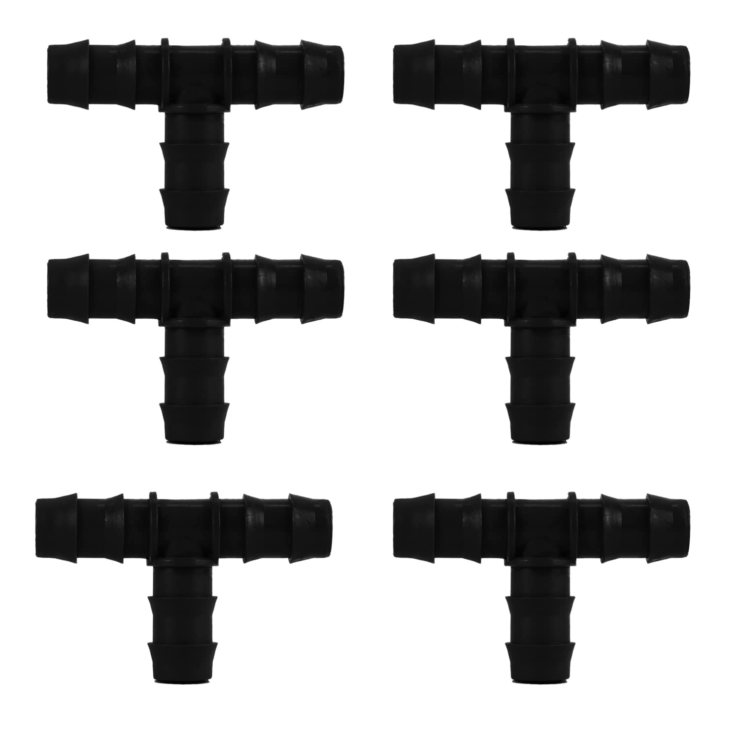 Ascension Plastic Drip Irrigation Accessories Tee Connectors (16 mm) Agro Drip Irrigation Tools Drip Irrigation Pipe Fittings T Connectors (10pcs)