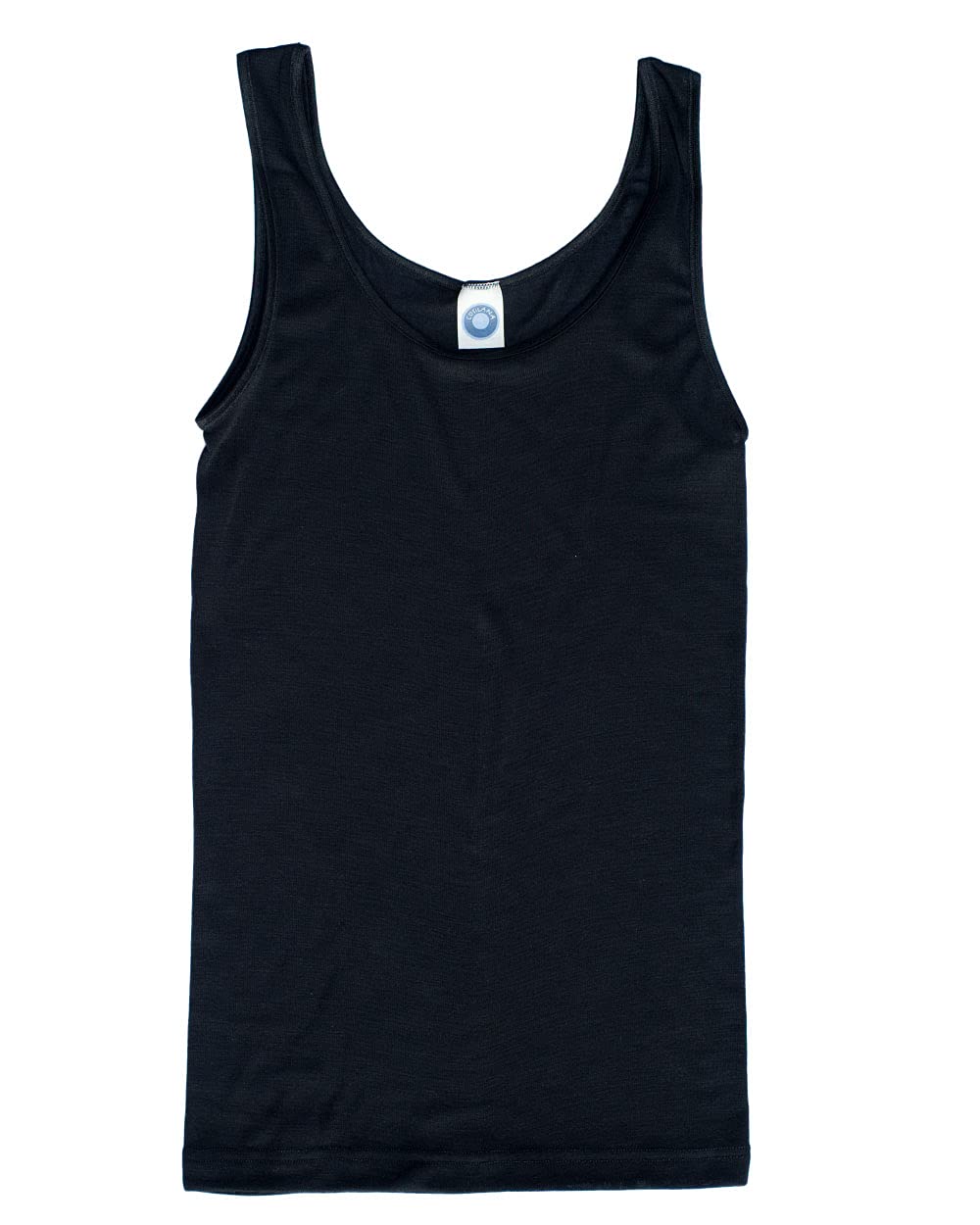 Cosilana Women's Black Merino Top / Vest 70% Wool (Kba), 30% Silk, 18-20