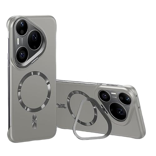 Kukoufey Magnetic Compatible with Huawei Pura 90 Pro Case Cover,Compatible with Huawei Pura 90 Pro 5G MLN-AL00 Camera Mount Cell Phone Protection Case Grey