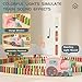 Domino Train Toys for Girls 3+ Year Old: Kids Stacking Dominoes Games - Montessori Toy Toddler 3-5 Boys ages 4-8 - Interactive Autism Fine Motor Activities Birthday Gift Stocking Stuffer 4 5 6 Yr Olds
