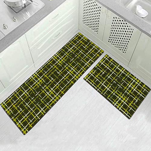 HLXX Tapis de Sol à Coutures géométriques Tapis de Cuisine Lavable antidérapant Tapis de Porte Tapis de Chambre à Coucher Table Basse Tapis A9 40x60cm