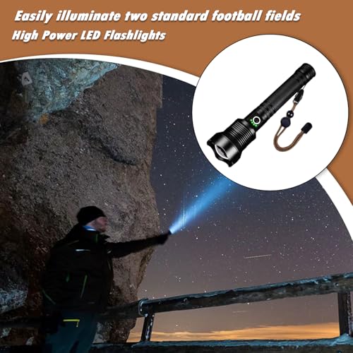 Lampe de poche puissante LED zoomable rechargeable USB - 4