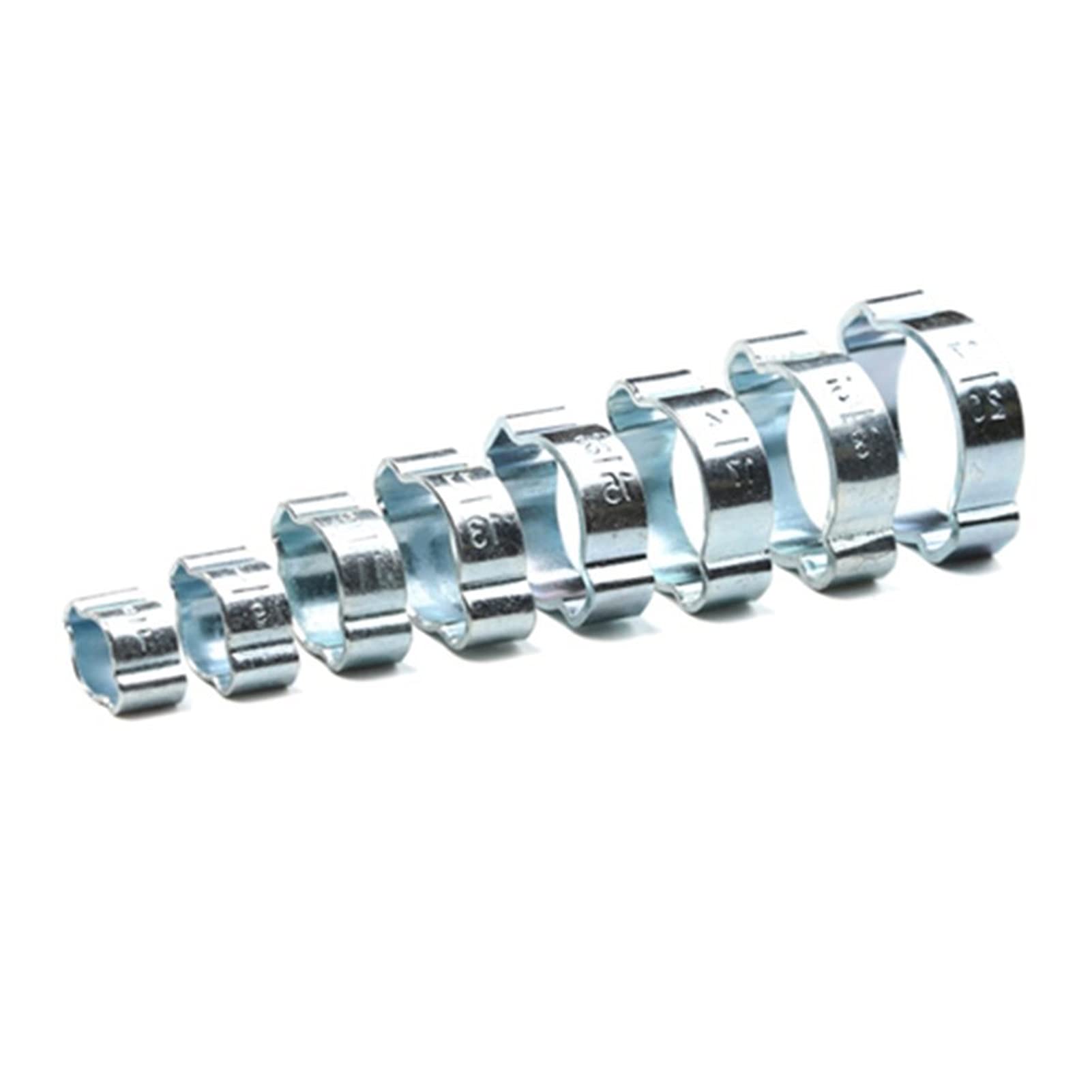 80 Unids/set Clip de Oreja Doble Abrazadera de Manguera de 5-20mm Abrazadera de Orejas Dobles Abrazaderas de Tubo de Manguera de Impulsión de Tornillo Clips de Manguera