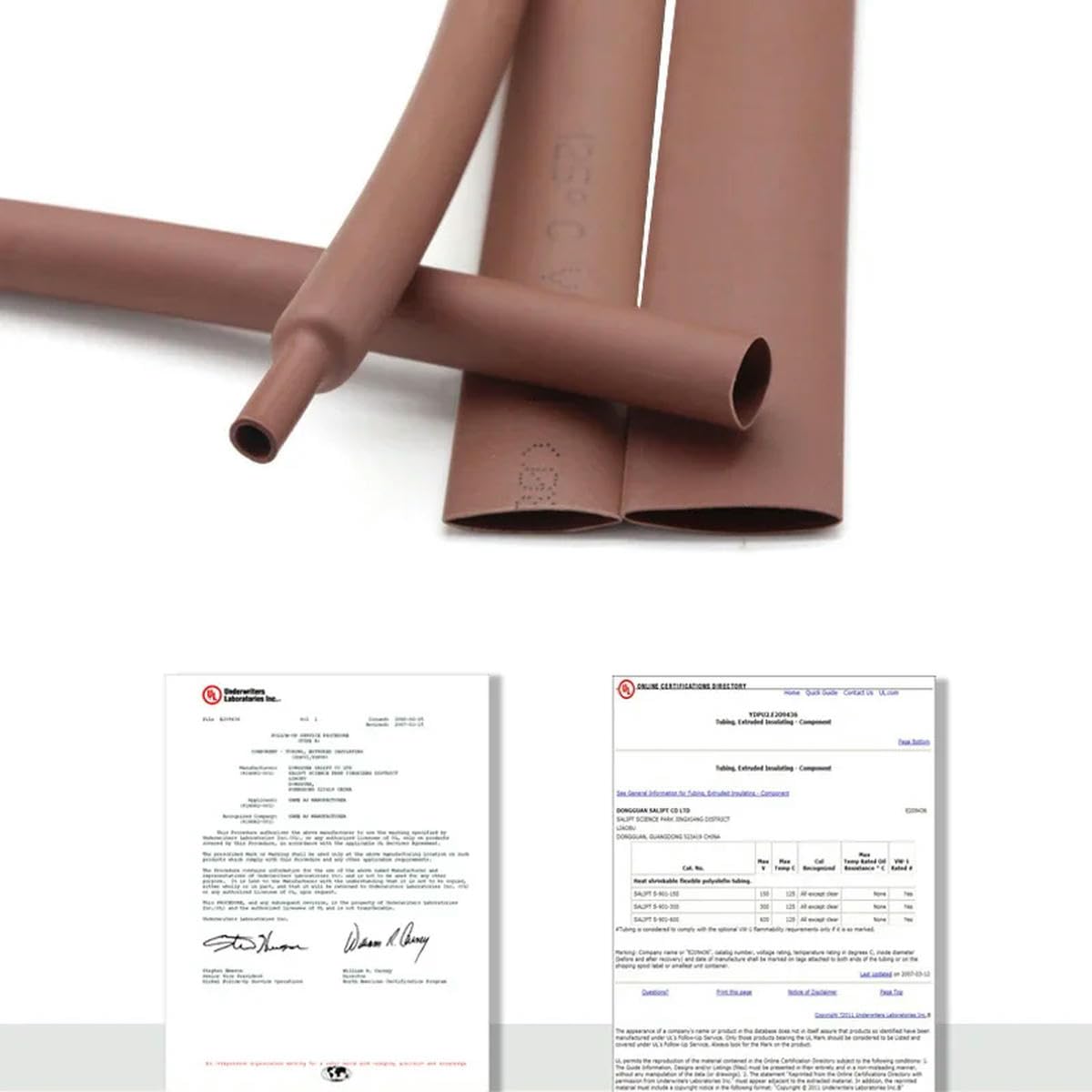 Gaine thermorétractable 2:1 marron, diamètre 1 à 50 mm, 1/5/10/25/50 m, gaine de protection pour câbles, réparation de fils, 40 mm, 25 m
