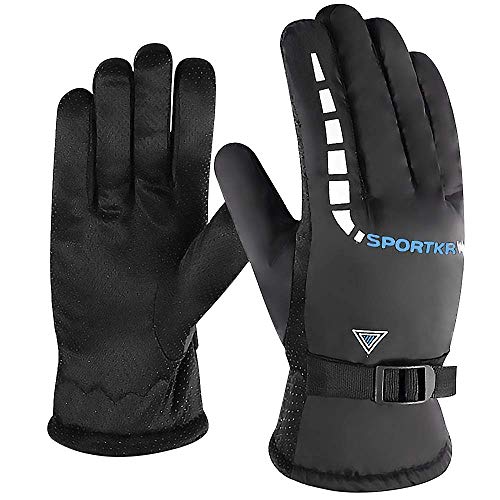 Winter Gloves Men Women, Hiking Gloves Ski Gloves Driving Golves Winter Work Gloves with Warm Thermal Soft Lining Elastic Cuff Anti-Slip for Warm, Windproof and Waterproof
