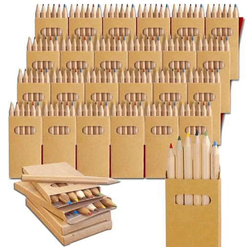 KUKURULLO Set 25 Cajas de Lápices Colores para Niños – Regalos Cumpleaños Niños Colegio – Pinturas para niños – Regalitos Cumpleaños Invitados Niños – Colores Pack Regalos Cumpleaños Niños
