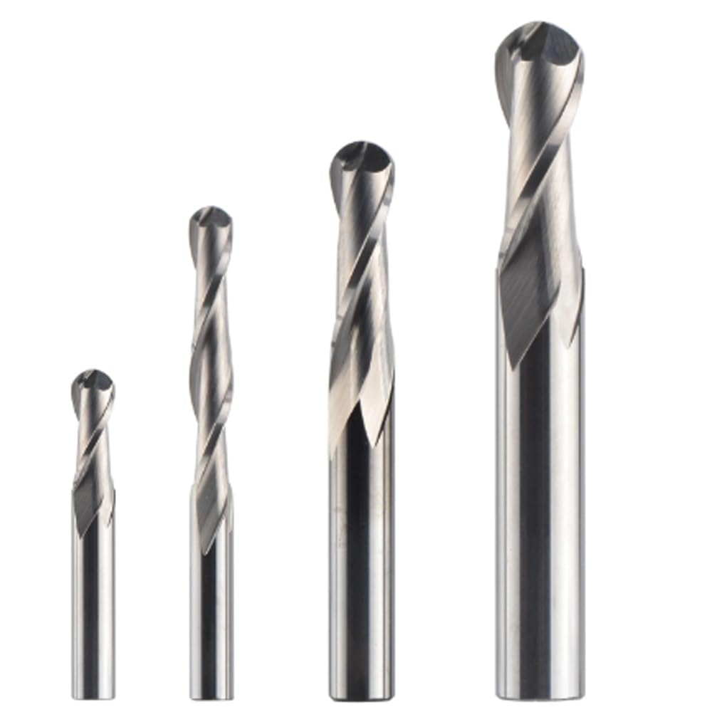 1pc Carbide Ball Nose End Mill HRC55 Milling Cutter 2 Flutes R0.5-R6.0 End Mill Router Bit for Wood and Aluminium CNC Tools (Size : R5*10D*150L)