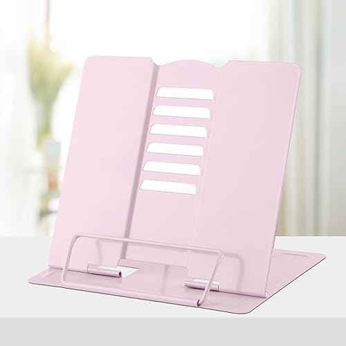 Miniatura 19 de Honagu Soporte de Metal para Libros de Escritorio, Soportes para Libros para Lectura Manos Libres, Soporte Ajustable para Libros de Cocina y Verde