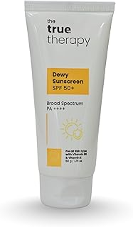 The True Therapy Dewy Sunscreen SPF 50+ PA++++ | Broad Spectrum Sunscreen with Niacinamide, Vitamin E | Dermatologically T Price In India