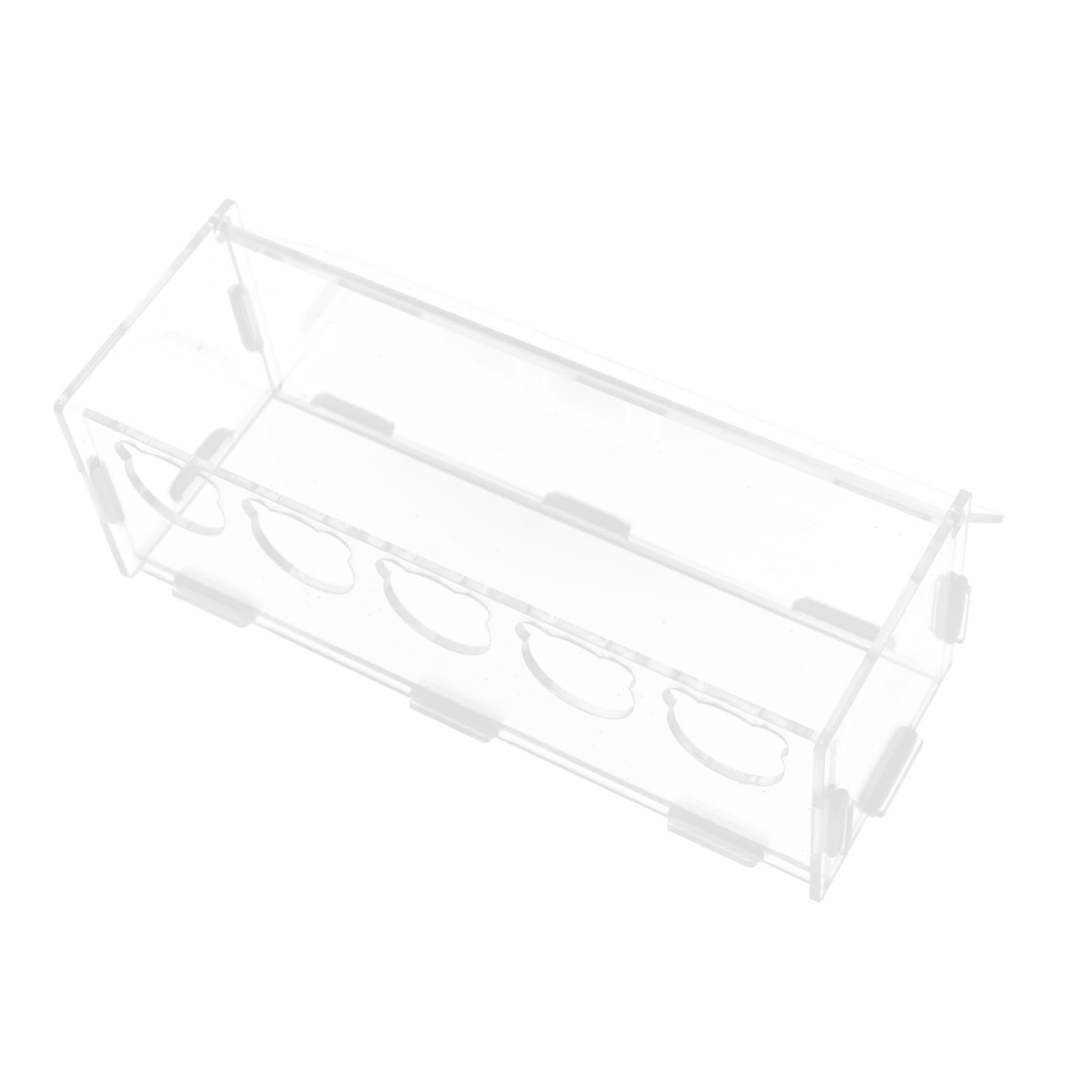 CIYODO Chicken Acrylic Feeding Box Transparent Pet Food Container for Hamsters Canary and Easy to Clean Durable Design Quick Installation