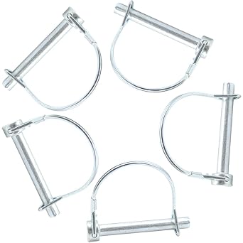 5 Pcs Wire Lock Pin 8x60mm Shaft Locking Pin Trailers Lock Hitch Pto Pin Round Loop Wire Pin Heavy Duty Coupler Pin DSX/8x60mm
