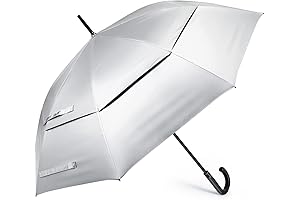 G4Free UPF 50+ Handheld Sun Umbrella, Automatic Open Hook Handle J Stick...