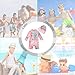 upandfast Baby Mädchen Badebekleidung mit Knöpfen UV-Schutz Baby Girl Swimsuit(3-6 Monate, Rosa Wal)
