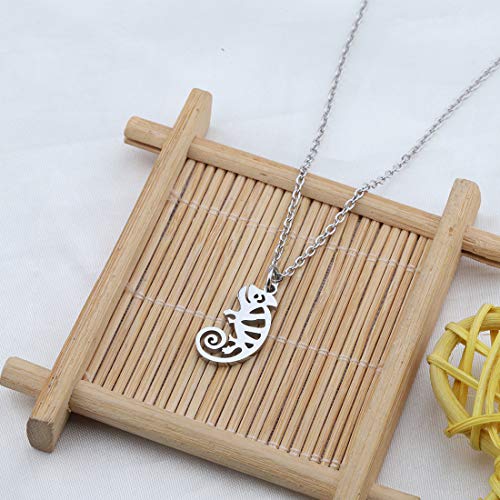 Chooro Tiny Chameleon Necklace Iguana Necklace Chameleon Jewelry Reptile Jewelry Chameleon Iguana Shaped Animal Charm Gift (Chameleon Necklace) #TOP5