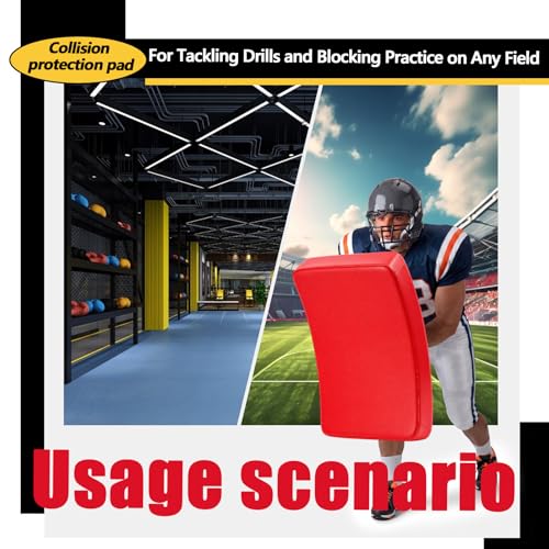 Tinideya Curved Football Blocking Pad with Handles, 32 x 20 x 4 in Denser Softer Foam Sport Tackle Shield Portable Rugby and Football Training Equipment for Blocking, Bumping and Contact Drills by Tinideya - Image 6