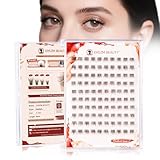 EHSZM BEAUTY 8mm Fine-Wisp Short Lash Clusters - C Curl, Barely-There Naked Look, Ideal for Sparse Lashes & Hooded Eyes, Inner Corner Fill (Individual Extensions) - Radiant Style