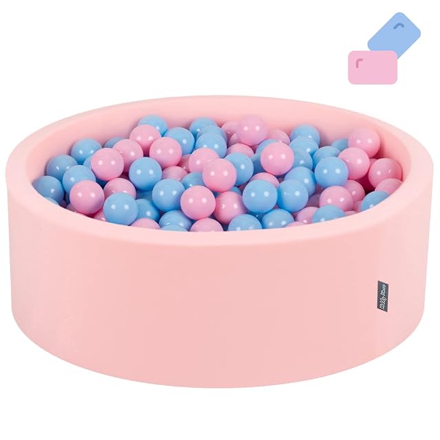 Foto 8 de 8 de KiddyMoon Piscina De Bolas 90X30cm/300 Bolas Ø 7 Cm Espuma Suave para Bebé Y Niño Desde 8 Meses Funda…