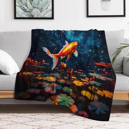 Couverture canapé poisson plaid flanelle chaud pour la maison - 3