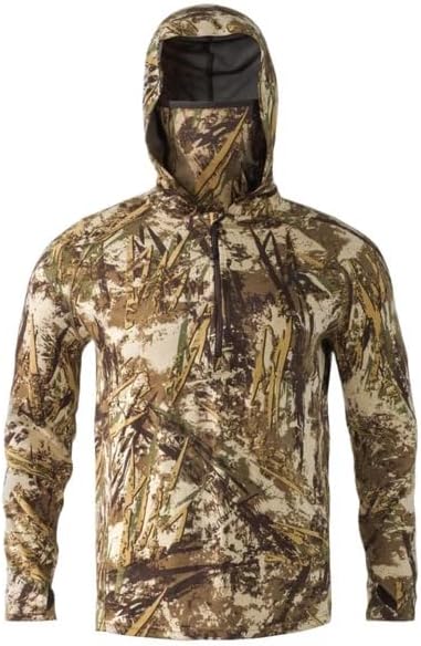 First Lite Approach Hoody - 37.5 Grid Knit Midlayer with Integrated Mesh Facemask for Cold Weather Hunting