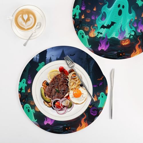 Dessous de plat pour casserole chaude Halloween tapis absorbant grand format 38cm