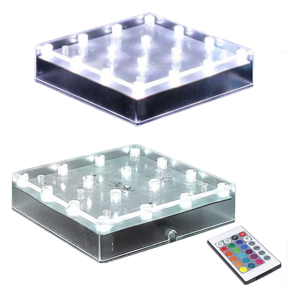 LARDUX Square LED Light Base & White LED Light Base