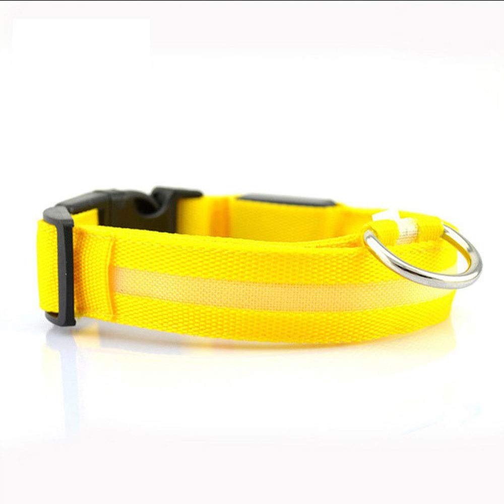 Collier lumineux pour chats et chiens en nylon réfléchissant de sécurité